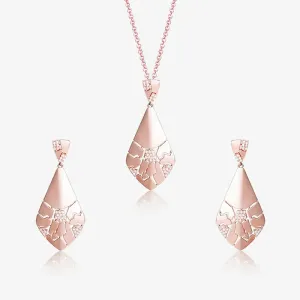 Mystic Lagoon Rose-Gold Pendant Chain Set