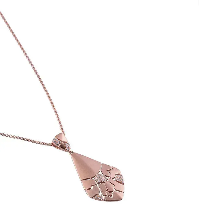 Mystic Lagoon Rose-Gold Pendant Chain Set