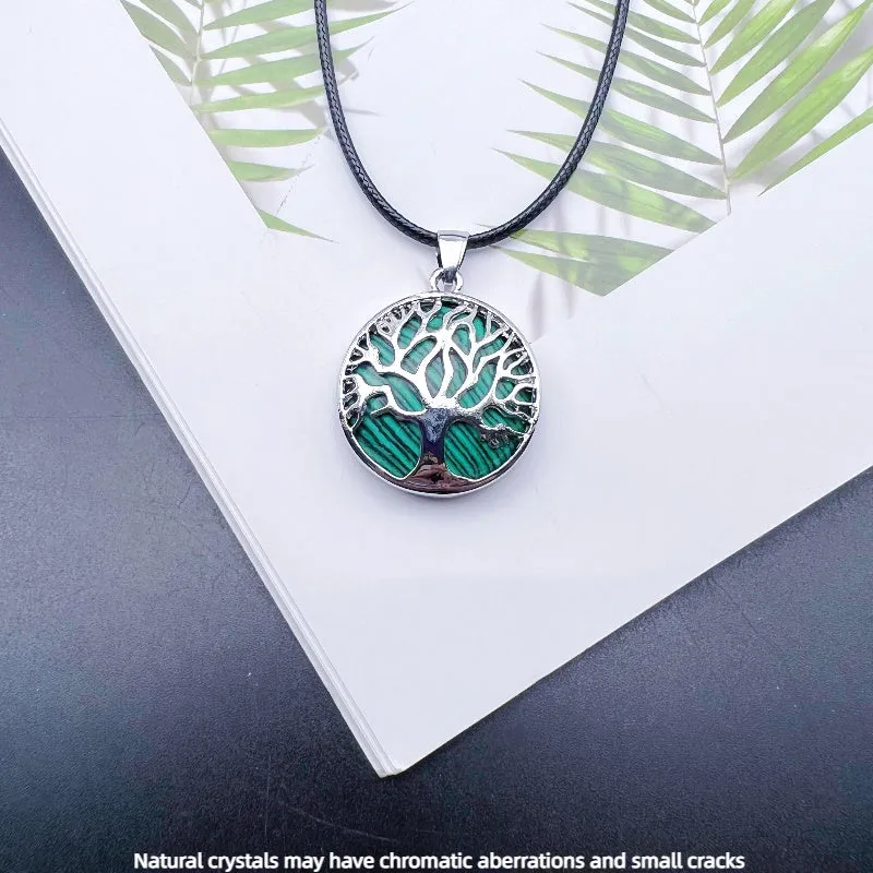 Natural Crystal Tree of Life Necklace for Healing Energy
