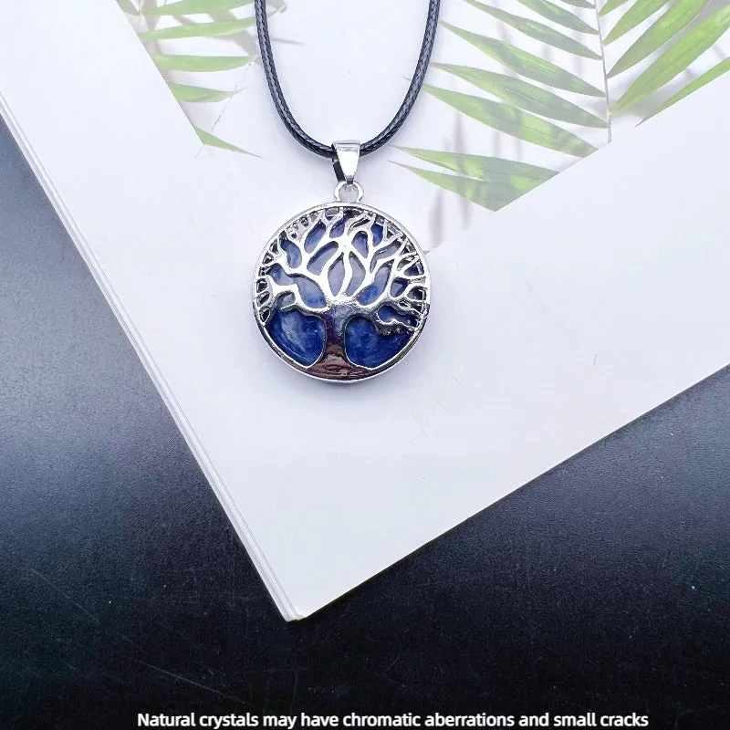 Natural Crystal Tree of Life Necklace for Healing Energy