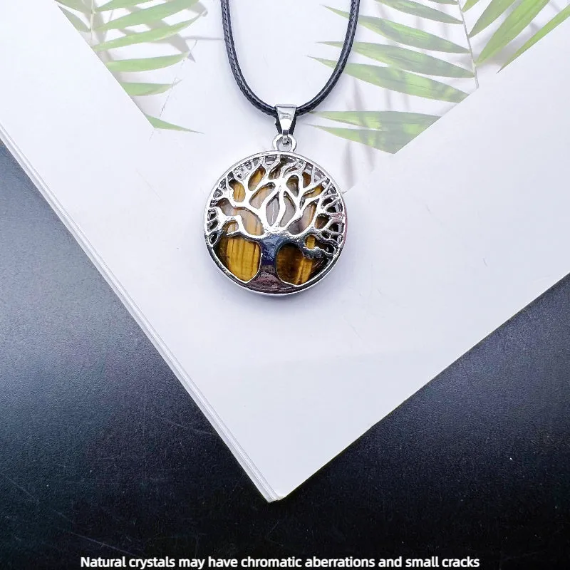 Natural Crystal Tree of Life Necklace for Healing Energy
