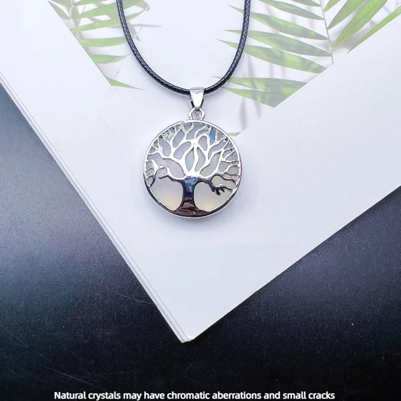 Natural Crystal Tree of Life Necklace for Healing Energy