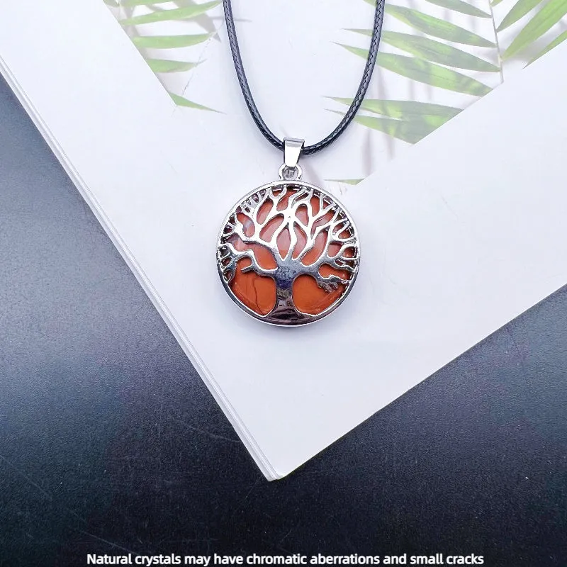 Natural Crystal Tree of Life Necklace for Healing Energy