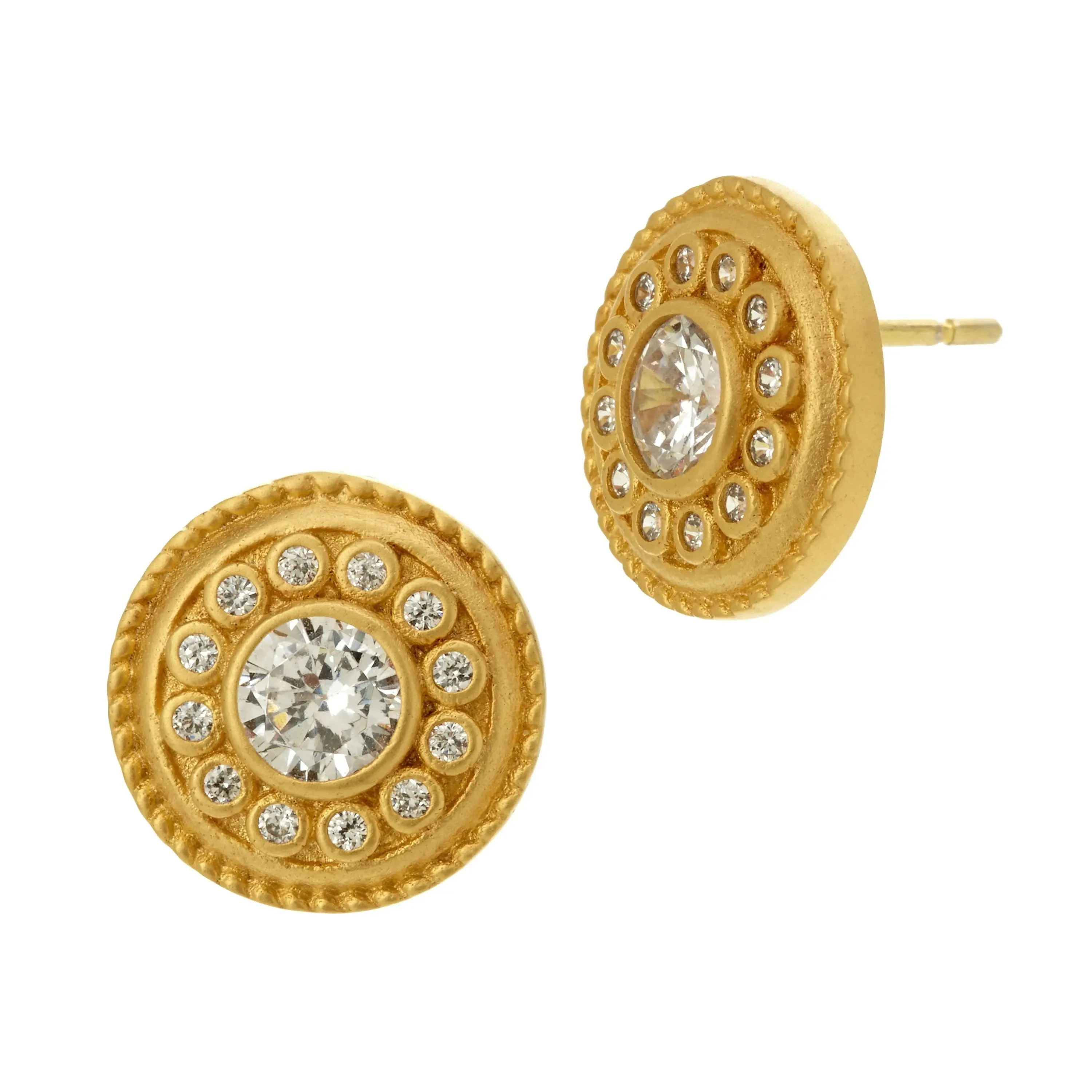 Nautical Button Stud Earrings