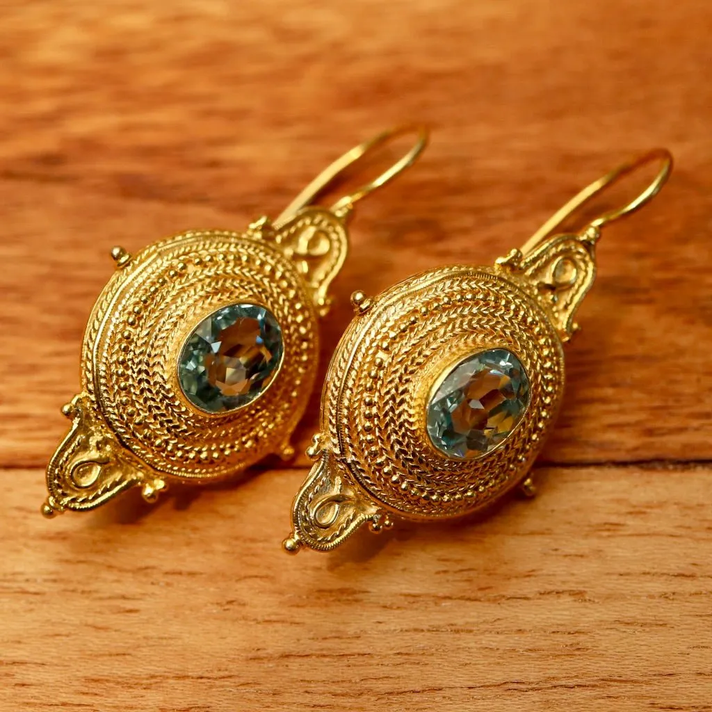 Northumbrian Blue Topaz Earrings