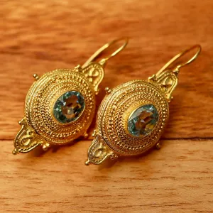 Northumbrian Blue Topaz Earrings