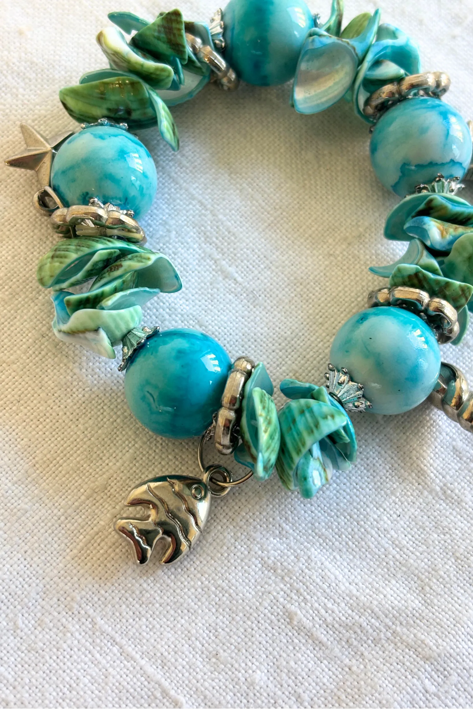Ocean theme chunky bracelet