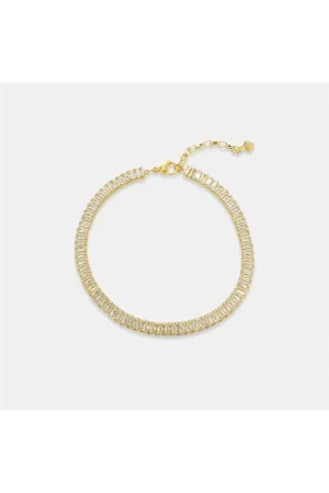 OMG BLING Baguette Cut CZ Anklet In Gold