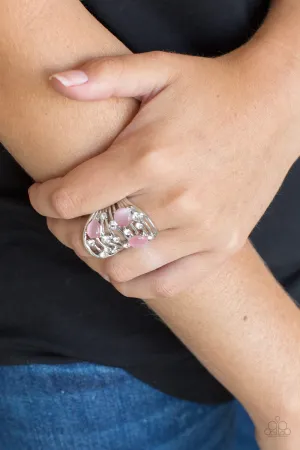 Open Door Jewelry - Clear The SWAY! - Pink Ring - Paparazzi Accessories