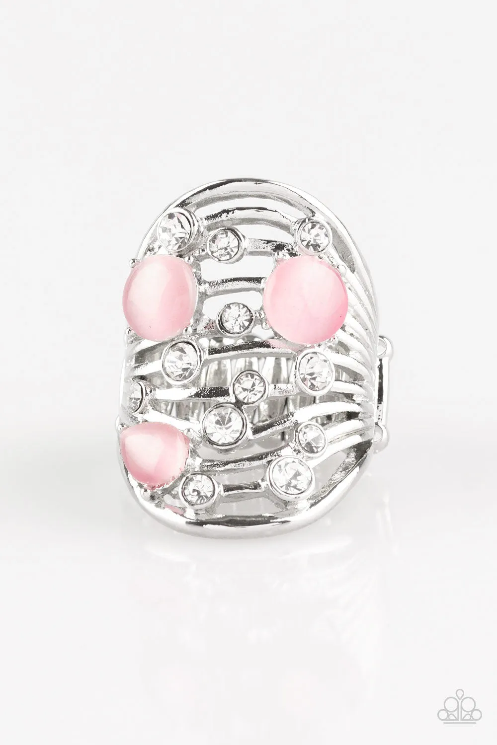 Open Door Jewelry - Clear The SWAY! - Pink Ring - Paparazzi Accessories