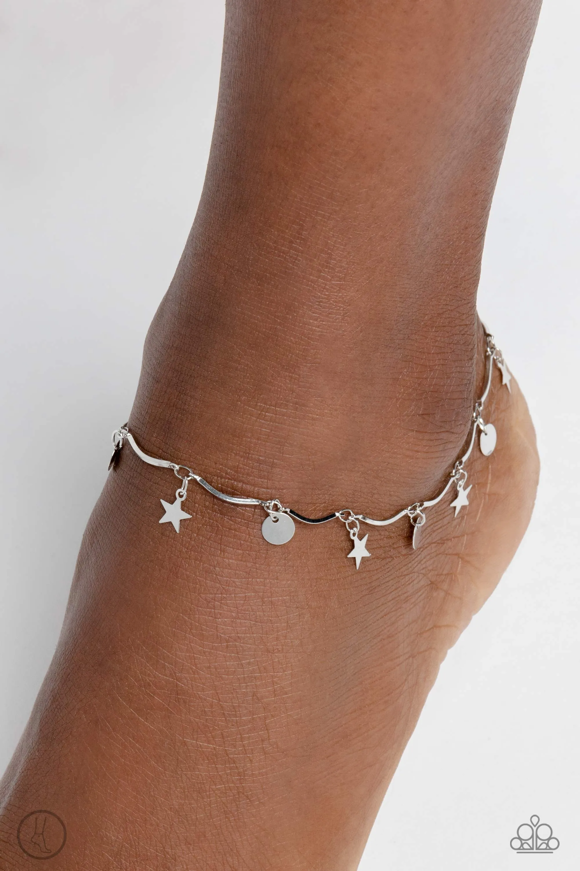 Paparazzi BEACH You To It Silver Anklet Bracelet