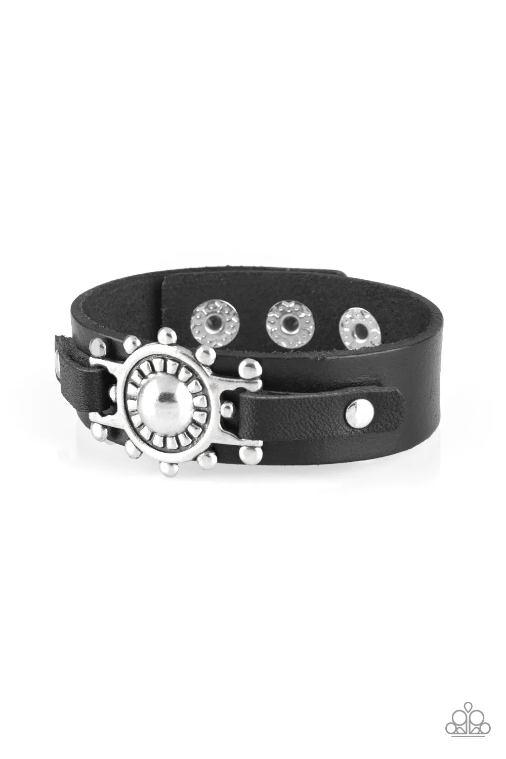 Paparazzi Courageously Captain Black Bracelet
