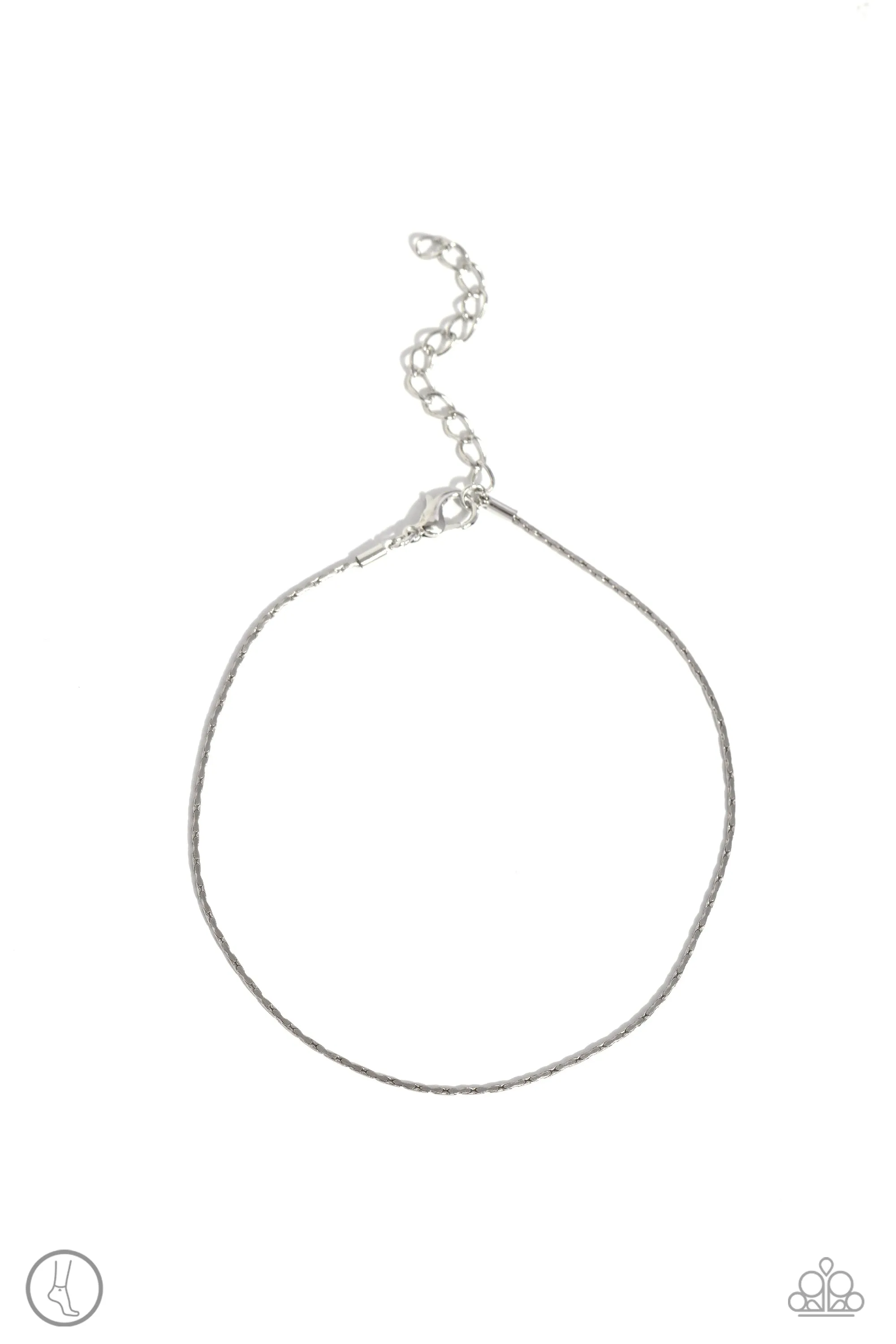 Paparazzi High-Tech Texture Silver Anklet Bracelet