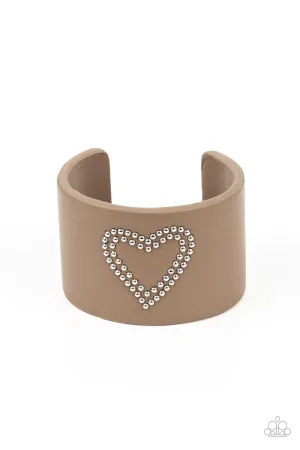 Paparazzi Rodeo Romance - Brown Cuff Bracelet