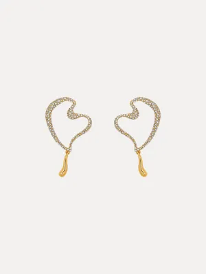 Pavé Heart Earrings