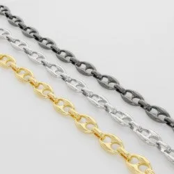 Puffy Large Mariner Link Necklace 16"