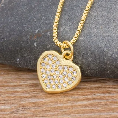 Rainbow Stylish Heart Charm Pendants For Women