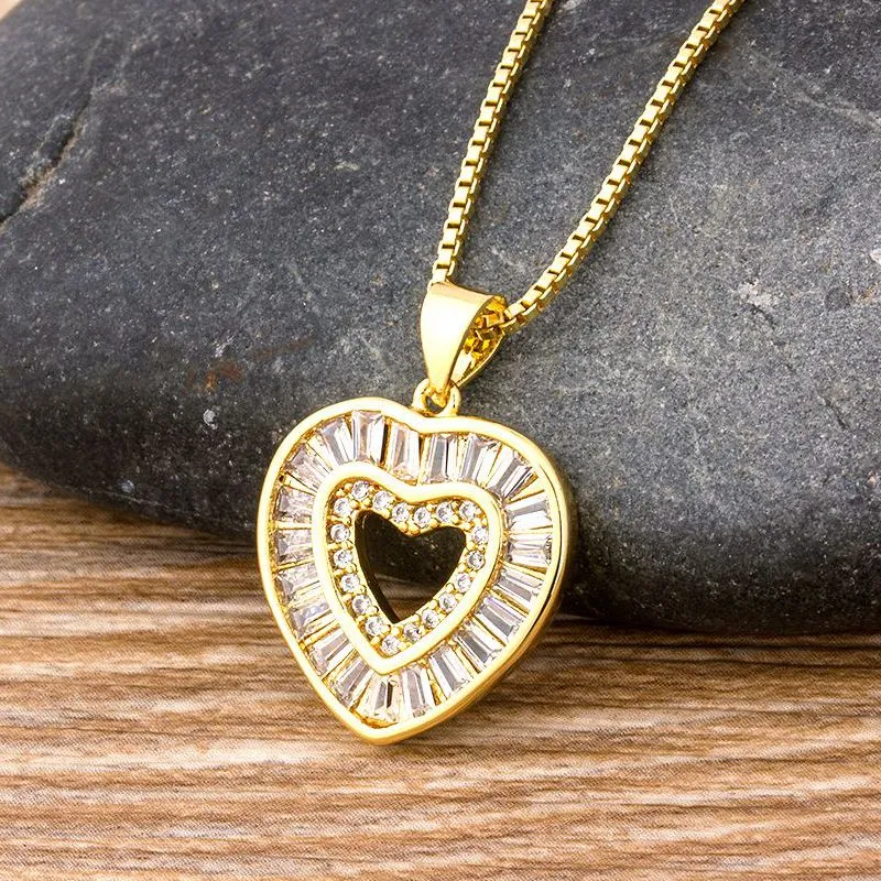 Rainbow Stylish Heart Charm Pendants For Women