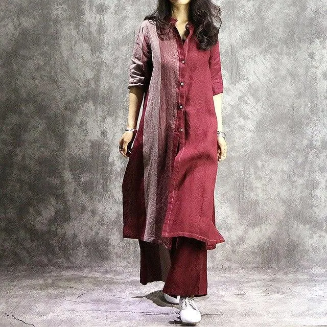 Retro OOTD Shirt   Palazzo Pants Set