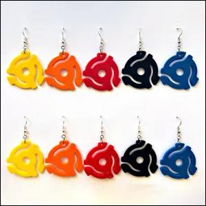 Retro Record Adapter Earrings - Hypoallergenic Music Gift for 70s 80s Vibe
