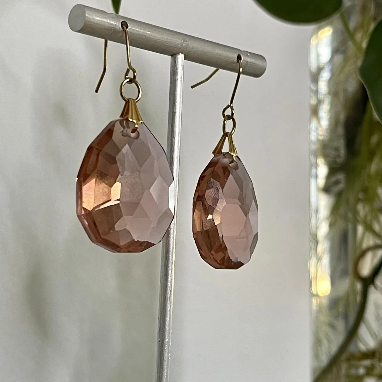 Rose Chandelier Bead Earrings