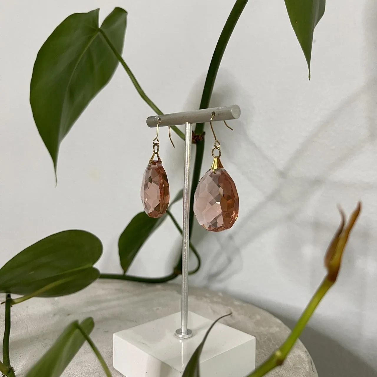 Rose Chandelier Bead Earrings