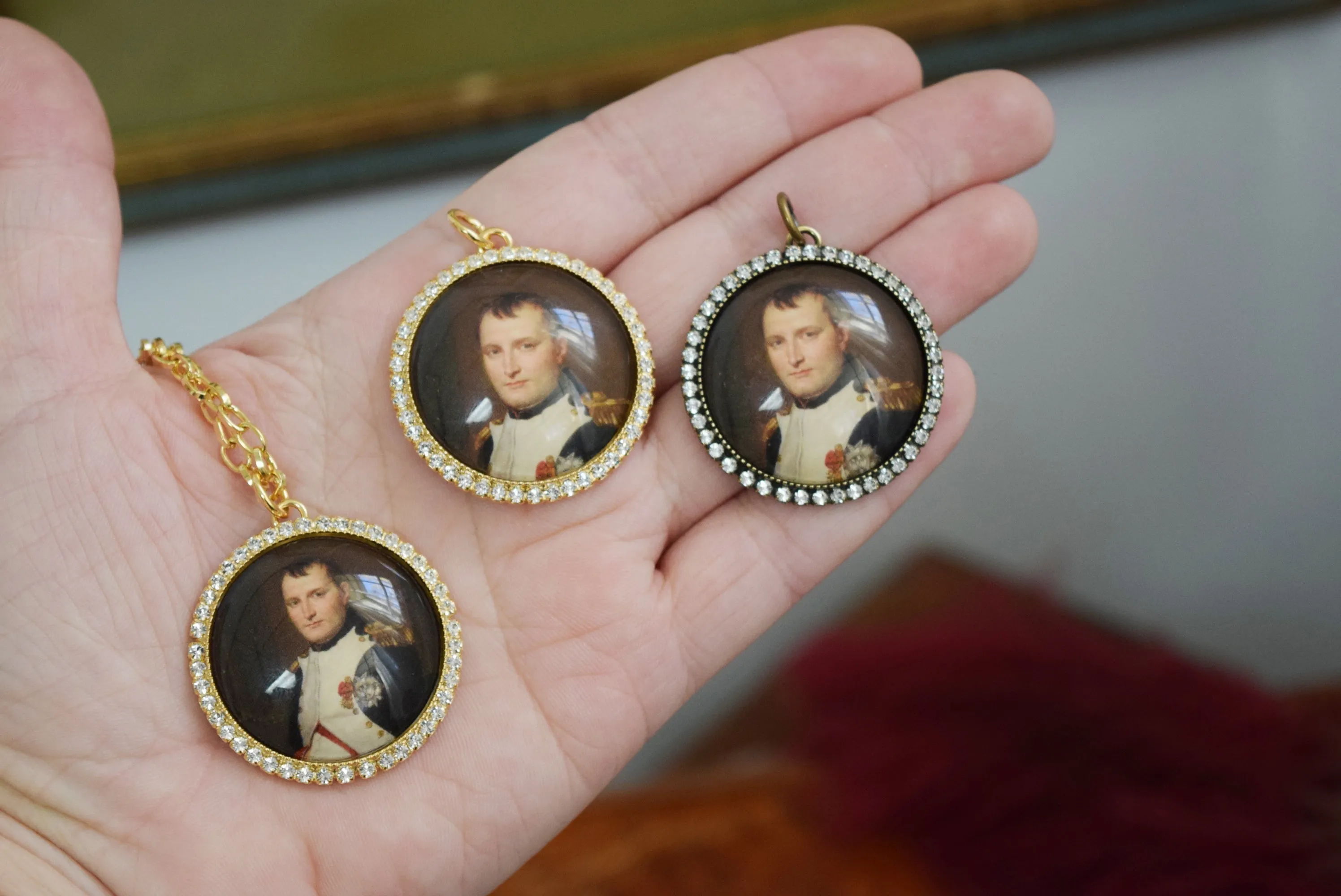 SALE! Miniature Portrait - Large Round - Napoleon Bonaparte