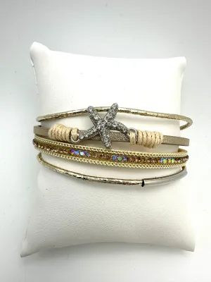 Starfish Magnetic Multistrand Bracelet