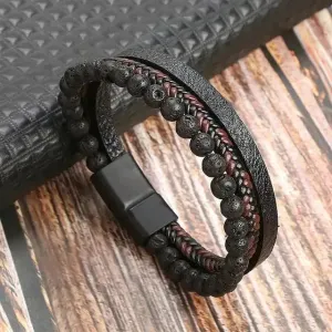 Timeless Elegance Men's Leather Wristband