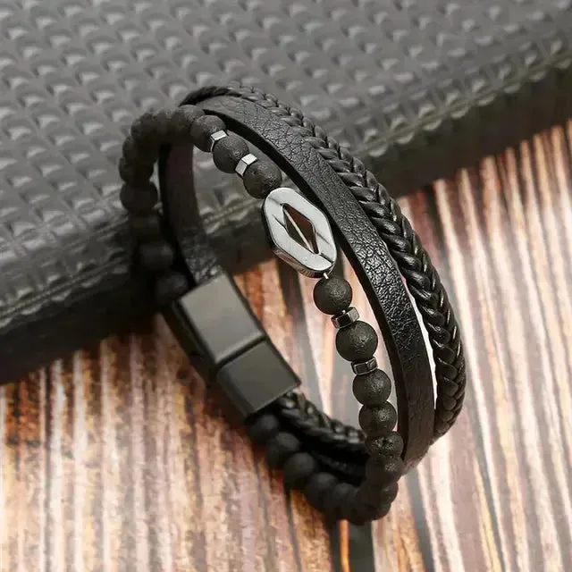 Timeless Elegance Men's Leather Wristband
