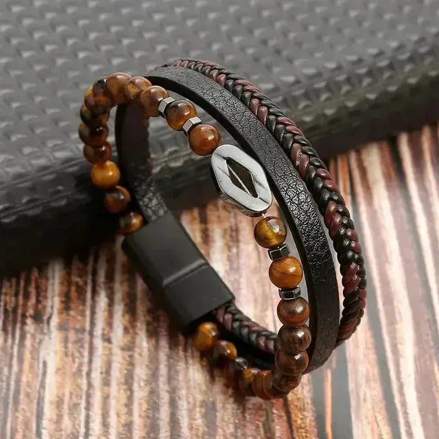 Timeless Elegance Men's Leather Wristband