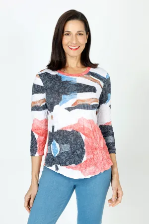 Top Ligne Abstract Streaks Crew