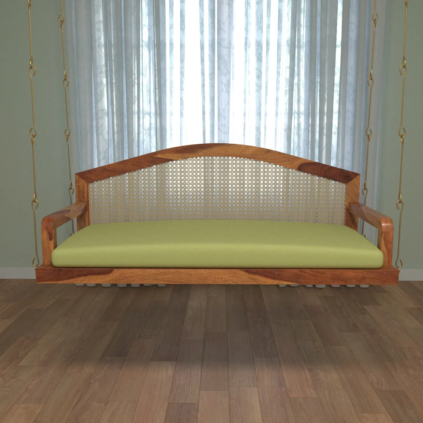 Vintage Style Wooden Glance Handmade Swing for Home