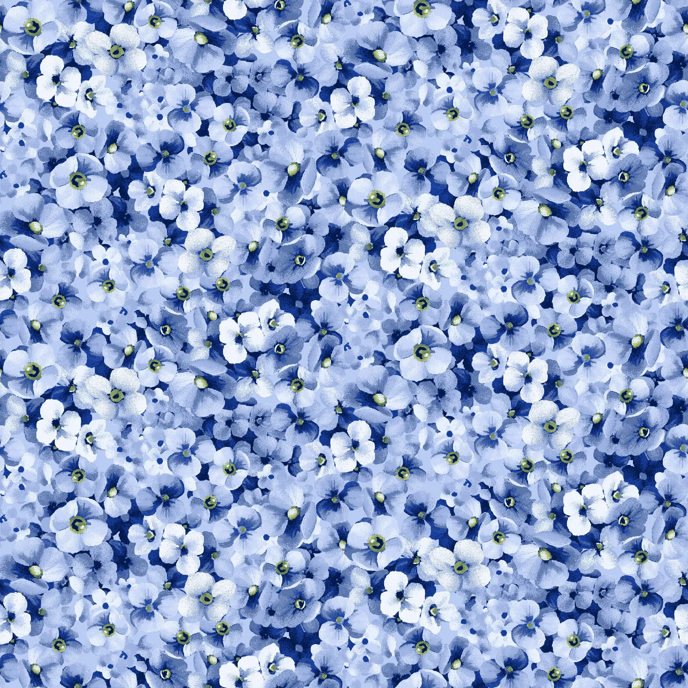 Windflower | Packed Flower - Blue by Maywood Studio | MAS10643-B