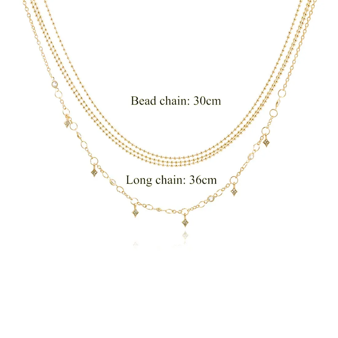 Yellow Chimes Trendy Fashion Multilayer Gold Toned Crystal Drop Choker Necklace for Women and Girls